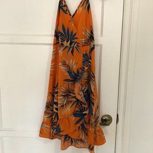 Tropical Floral Halter Dress